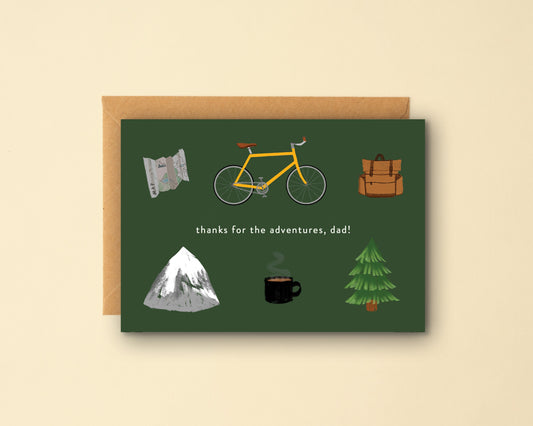 Thanks for the Adventures Dad Cycling Card
