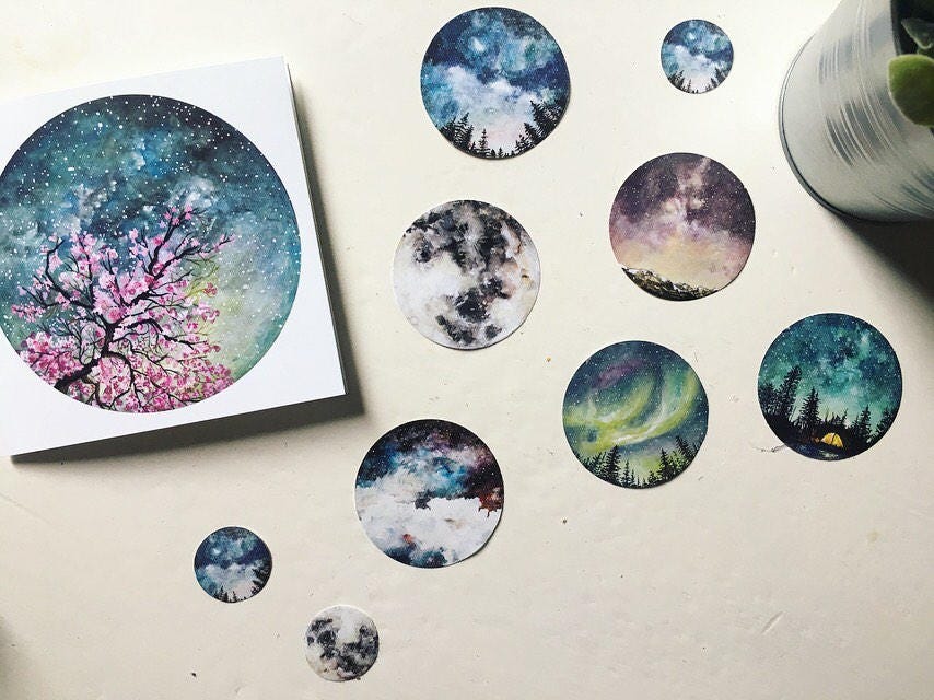 Cherry Blossom Blank Greetings Card
