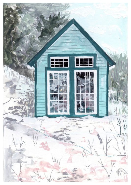 Limited Edition Blue Cabin Giclée Print