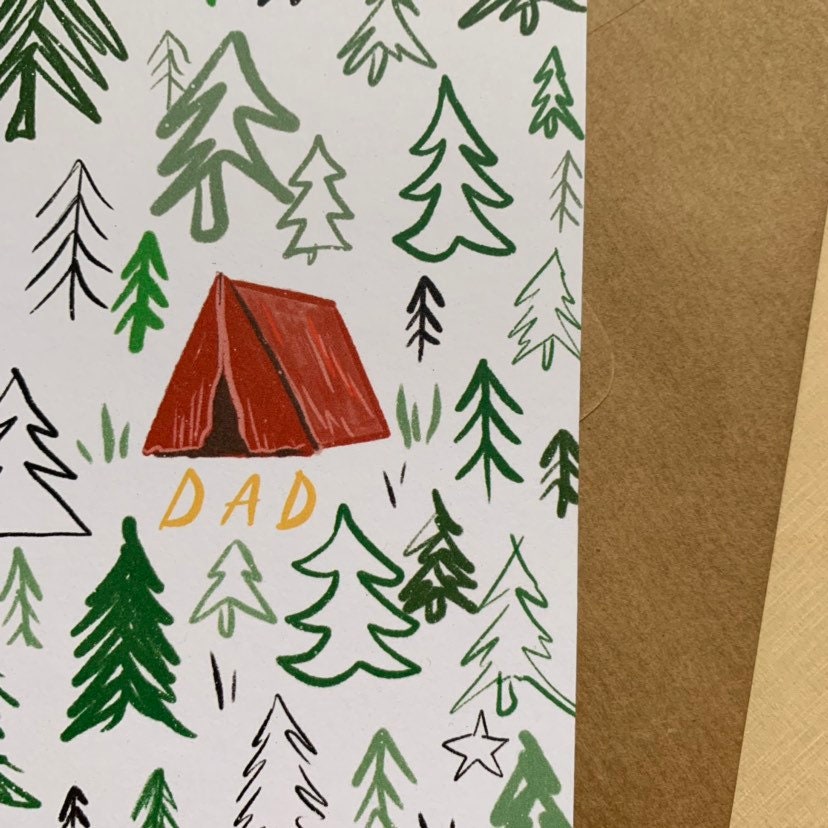 Dad Camping Card