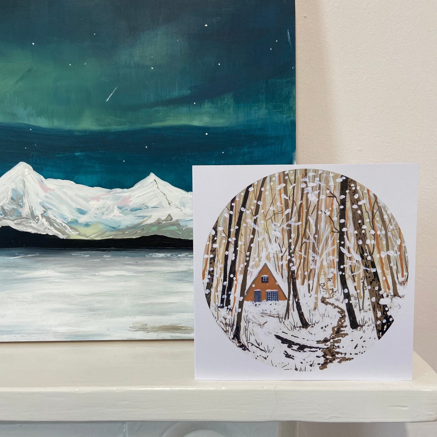 A-Frame Cabin Greetings Card