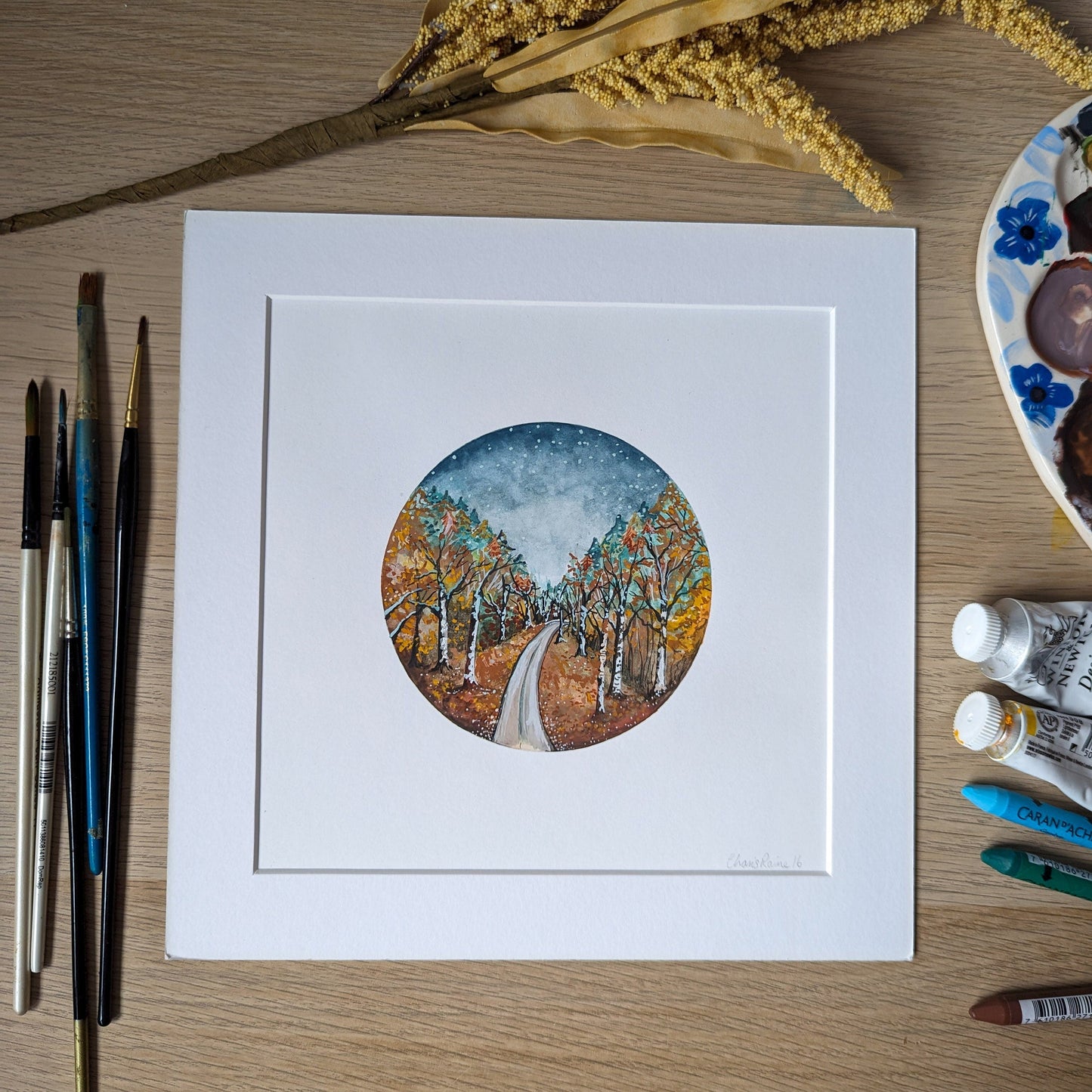 Autumn Road Original Painting