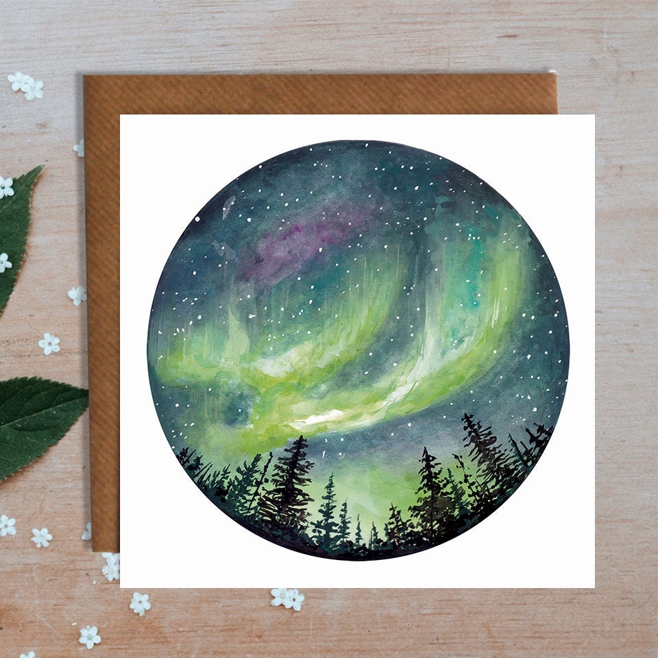 Northern Lights Greetings Card