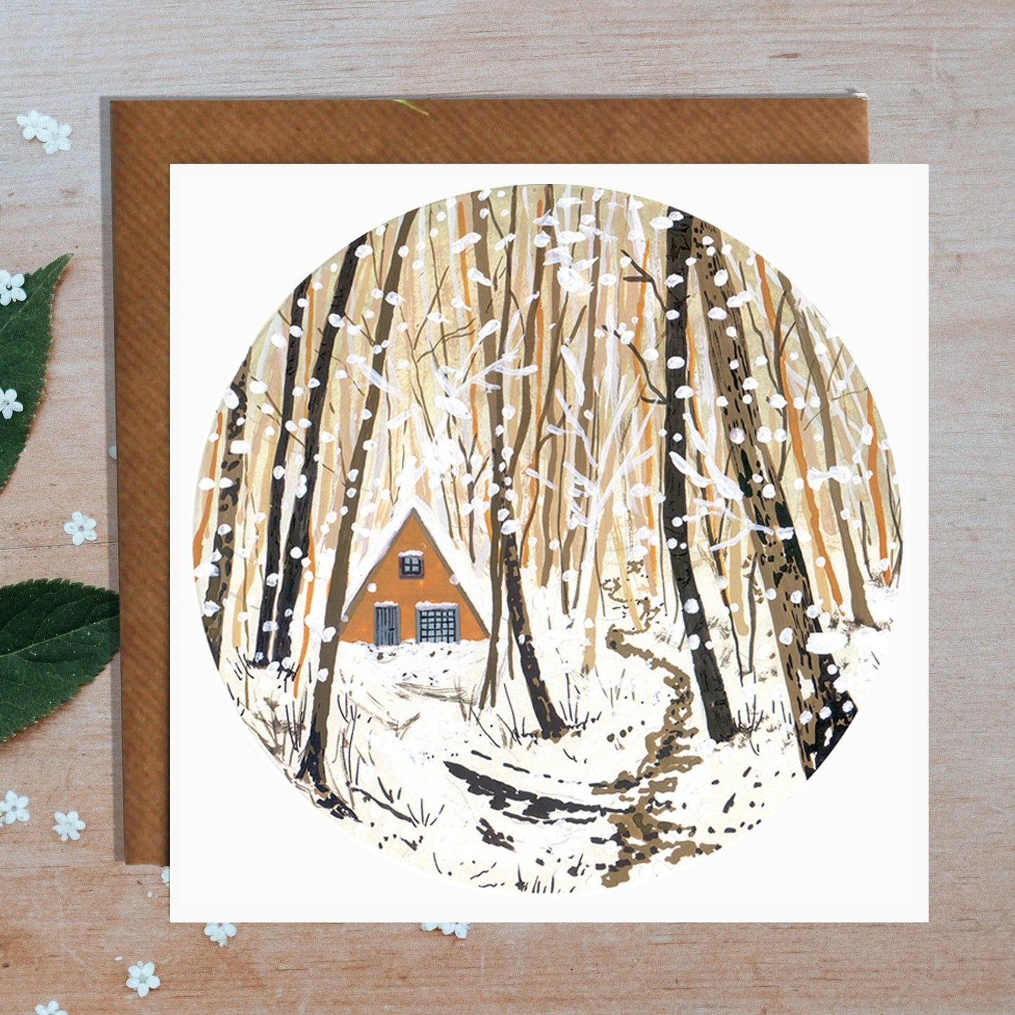 A-Frame Cabin Greetings Card