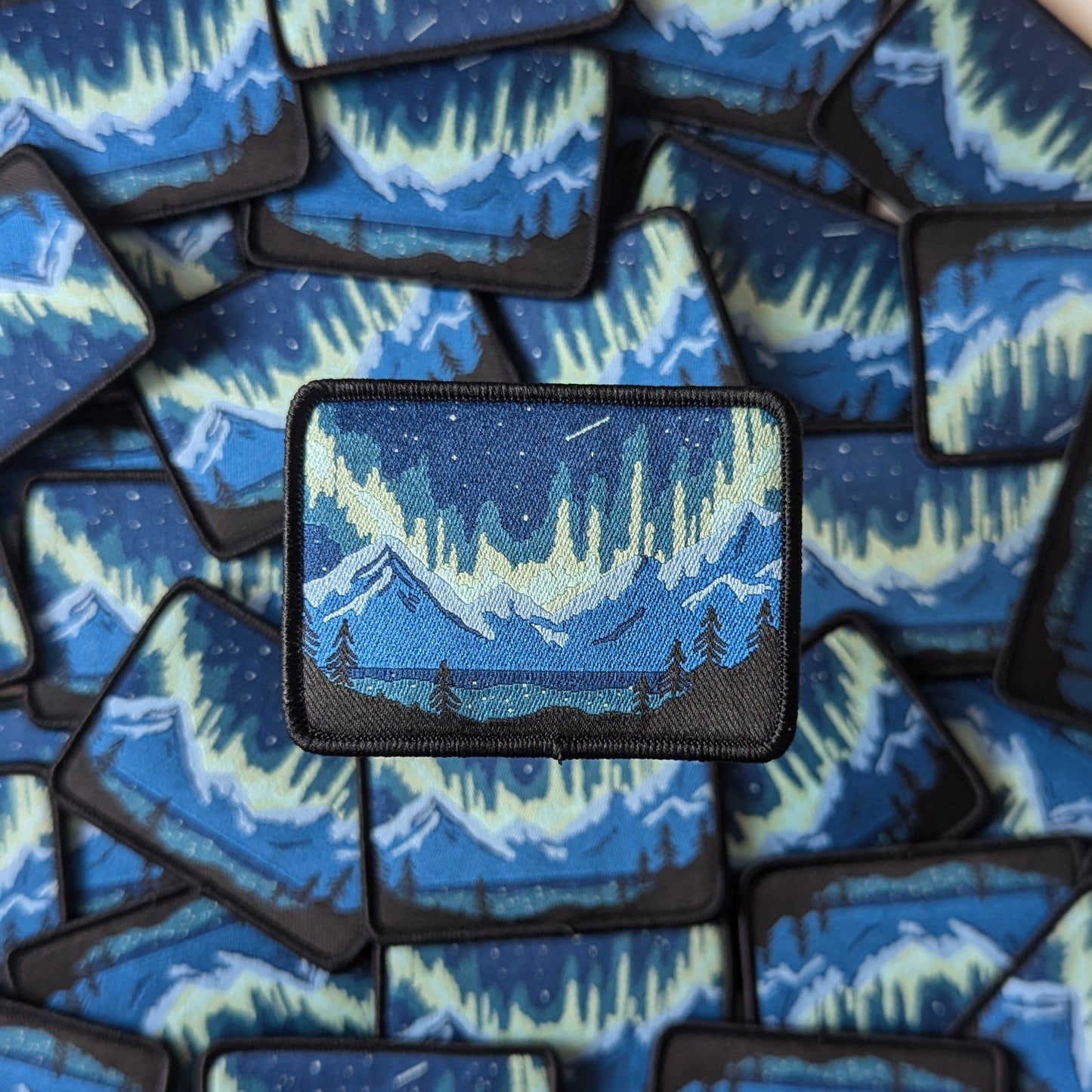 Set of 2 Patches - Northern Lights and Forest Sunset