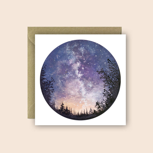 Perseid Shower Greetings Card