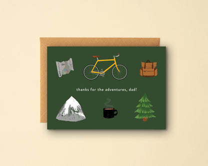 Thanks for the Adventures Dad Cycling Card