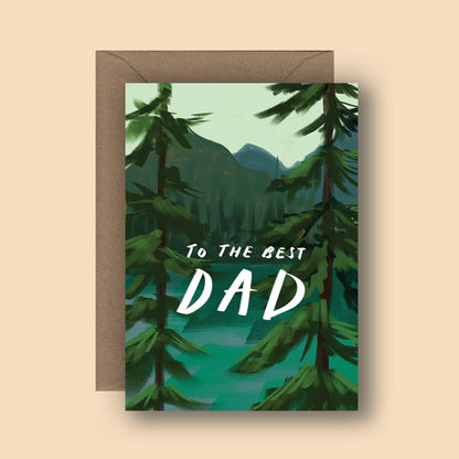 To The Best Dad Forest Card